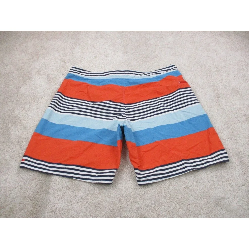 Patagonia Wavefarer Board Shorts Mens 40 Blue Orange Striped Swim Trunks 19